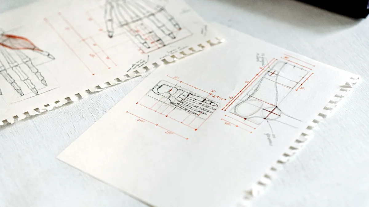 A pencil sketch on paper, the input an image trace starts from.